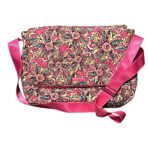 Vera Bradley Multicolor Floral Laptop Bag-SUNBURST FLORAL PATTERN
